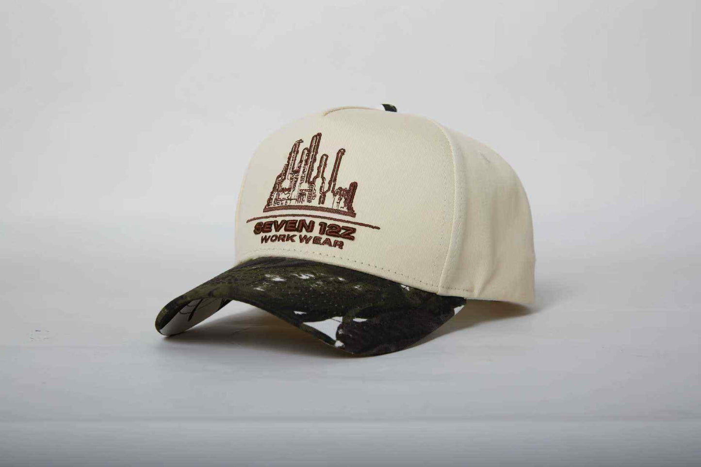 Cream & Camo Seven12z Snapback