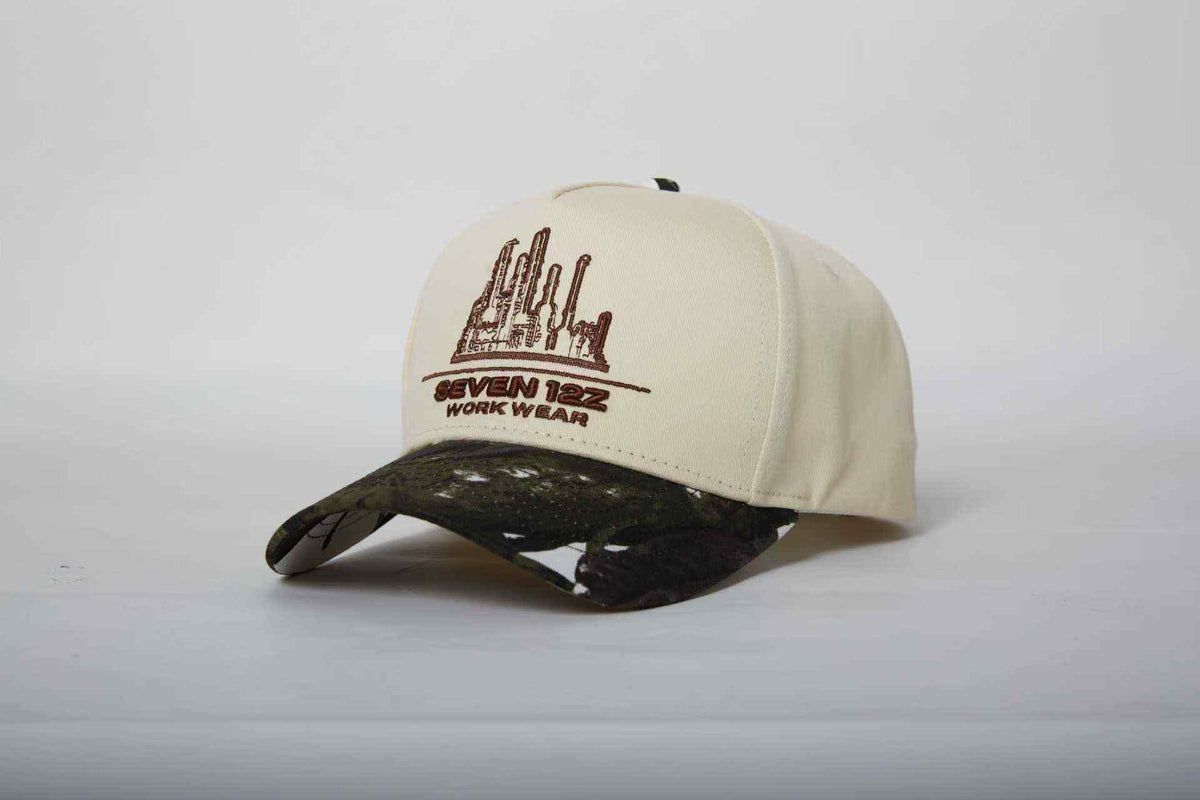 Cream & Camo Seven12z Snapback